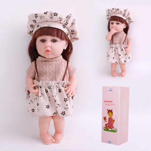 Tudofttg Reborn Baby Puppe vollsilikon, 12 Zoll 30CM Handgefertigt, Lebensecht Neugeborene Babypuppen,Sieht aus wie EIN Echtes Baby(Ann)