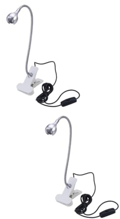 OSALADI 2 Stück 360 Schreibtischlampe buchleuchte book lamp tischleichte schreibtischlicht Augenschutzclips computer schreibtisch licht Clip-Lampe Clip-LED-Lampe Metall Clip-Licht Student