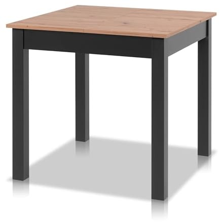 smart Esstisch 80x80 cm Asteiche, Küchentisch ausziehbar bis 120 cm, Esszimmertisch aus Holzwerkstoff inkl. erweiterbare Auszugsplatte, moderner Tisch für bis zu 4 Personen