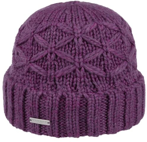 Seeberger Annelie Beanie Mütze mit Manschette Damen/Herren -, Veilchen, 6.75-7.5
