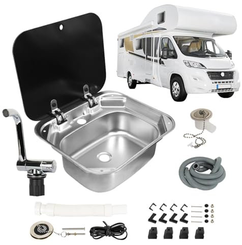 Fregadero de cocina para autocaravana | Fregadero de cocina plegable de acero inoxidable - Accesorios flexibles para autocaravanas, fregaderos de bar duraderos para caravanas, autocaravanas, bares