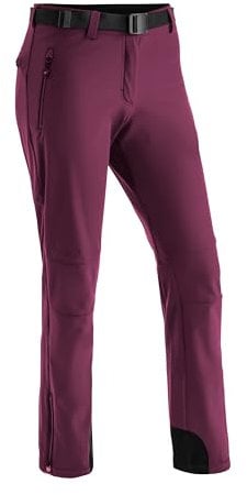 Maier Sports Tech Pants W, Warme Damen Wanderhose, Wasserabweisende Softshell-Outdoorhose für Trekking und Hiking, PFC-frei, mSTRETCH pro 2 & stormprotec-Technologie, Brombeer, 36