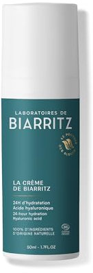 Biarritz Laboratoires - La Crema di Biarritz - Idrata & Aiuta a prevenire le prime rughe - Formula Vegan - Certificata Bio - Viso, Collo & Scollo - Made in France - 50 ml