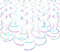 GAKA FAVOR 24 Stück Glitzer Transparente Regenbogen Spiralen Girlande Deko,Holographisch Wirbel Party Deko für Geburtstag, Hochzeit, Silvester oder Karneval