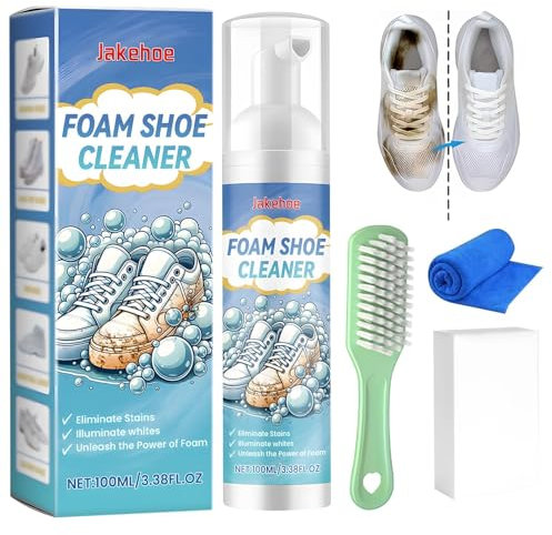 Limpiador Zapatillas,Limpiador Zapatillas Blancas,Kit Limpieza Zapatillas de Zapatos para Eliminar Manchas,Limpiador de zapatos de gamuza Para limpiador de cuero,tejido,botas,lona y gamuza(100 ml)