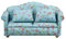 Puppenhaus Möbel | Puppenhaus-Couch mit Kissen | Puppenhaus-Möbel-Couch-Set im Maßstab 1:12 | Minis Sessel Miniatur Sofa Puppenhaus Dollhouses Ausstattung für das Wohnzimmer