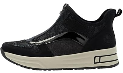 Rieker N8151-00 Schlupfstiefel Textil & Synthetik Damen in schwarz-kombi