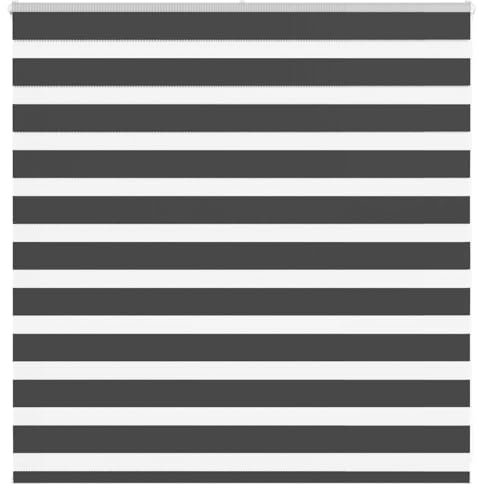 vidaXL Zebrarollo Schwarz 150x100 cm Stoffbreite 145,9 cm Polyester, Zebra-Rollo, Doppelrollo, Zebra-Jalousie für Fenster, Doppelrollo, Zebra-Rollo