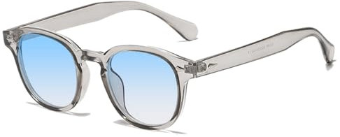 LHSDMOAT Retro Depp-Stil Round Sonnenbrille Herren Damen - Vintage 70er Jahre UV400-Schutz sunglasses für Fahrten, Reisen & Outdoor Aktivitäten