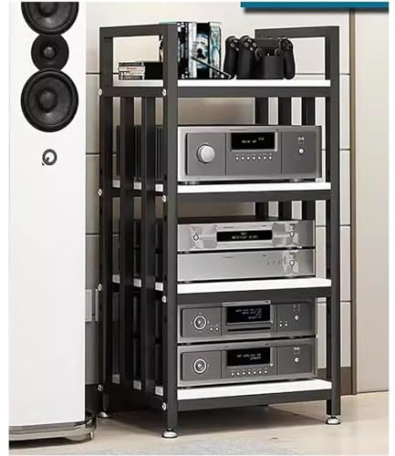 Supporto multimediale Mobile per componenti stereo Supporto multimediale indipendente, Supporto multimediale AV Mobile Rack audio da pavimento Supporto per lettore CD Supporto per TV angolare per la