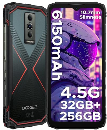 DOOGEE Blade10 Pro Energy Movil Irrompible Android 15, Móvil Resistente 32GB+256GB/2TB, 4.5G 6150mAh Batería, 50MP Cámara Móvil Rugerizado, 10.7mm, 6.56 HD, IP68 / IP69K / MIL-STD-810H/NFC/OTG/GPS