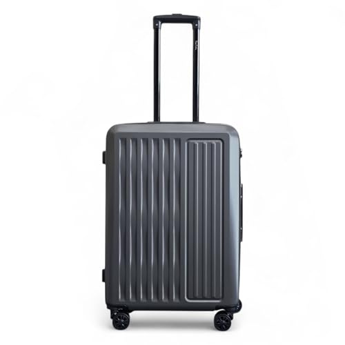 Infinity Leather Grey ABS Hard Shell Suitcase Luggage Set Hard Side Travel Carry on Cabin Bag