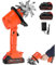 TUPOSTAR Motobineuse sans Fil 21 V, Largeur Et Profondeur De Labourage De 10 Cm, Portable avec Rallonge, Motobineuse éLectrique 235 TR/Min, LéGèRe (1,2 Kg),1 Battery+1 Extension Pole
