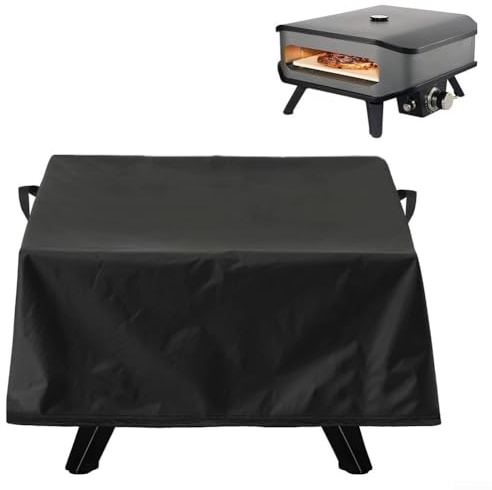 Wasserdichte Pizzaofenabdeckung, 420D Oxford-Gewebe mit verstellbaren Schnallen und Griffen, für Cozze 90347 XXL 17 Zoll für den Außenbereich