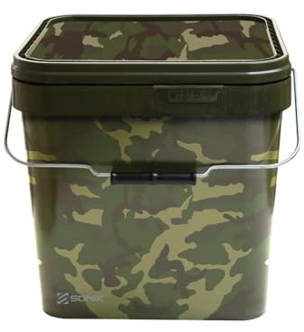 Sonik Camo Square Bucket 10L - Futtereimer, Eimer, Wassereimer
