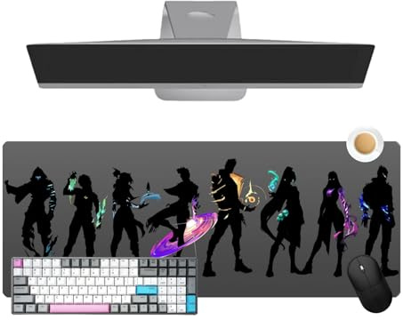 Valorant Tapis de Souris Anime – Grand Tapis Gamer 800×300×3 mm – Base Antidérapante et Impression HD