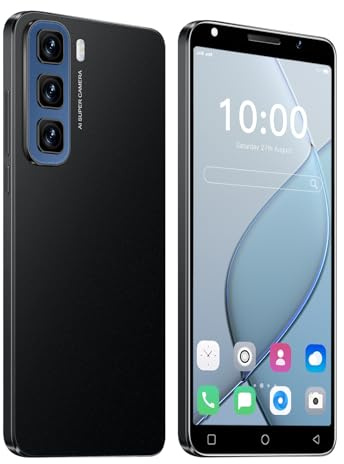PrzTIk Teléfono Móvil con Pantalla HD de 5,0 Pulgadas, 16 GB de ROM (Ampliable hasta 128 GB), Doble SIM, Doble Cámara, Android 9.0, Compatible con WiFi y Bluetooth (Black)