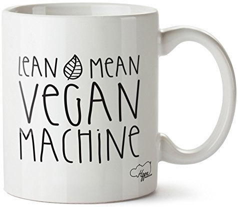 Hippowarehouse Lean Mean Vegan Machine Printed Mug Cup Ceramic 10oz
