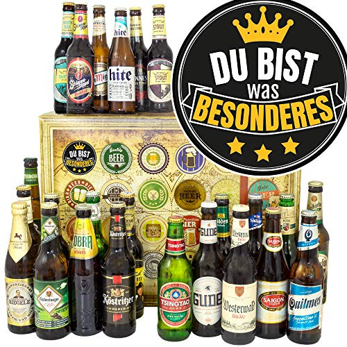 Du bist Besonders/Bier Geschenk Welt und DE/Geschenk für Mann/Bier Adventskalender 2024 2025