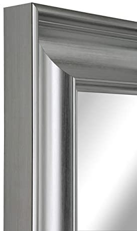 TV in Disguise Framed Mirror Television, compatible with a Samsung Q60 Smart LED TV - supplied with 55 inch TV (Spoon Silver)