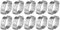MLMLH 10Pcs Collier de Serrage Zingué en Acier Inoxydable, Clip à Ressort Tuyau, Serre-Joints à Tuyaux Deux-Oreille, pour Tube de Tuyau D'essence de Carburant (13-15mm)