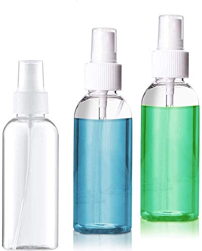WIWJ 3 Pièces 50 ml Vaporisateur,Transparente Vaporisateur de Voyage Petits Vaporisateurs en Plastique Vaporisateur de Parfum Bouteilles de Maquillage pour eau d'alcool