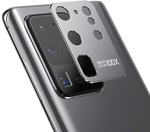 NOKOER Kamera Linse Schutz für Samsung Galaxy S20 Ultra, [2 Pack] Kamera Schutzring, Hochwertiges Metallmaterial [Anti-Kratzen] 360 Grad Schutz Kamera Linse - Grau