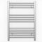 500mm Wide Chrome Heated Bathroom Towel Rail Radiator For Central Heating Designer UK (500mm x 700mm (h))