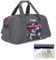 Elephant Sporttasche Damen Signature Fitnesstasche Tasche mit Schuhfach 47 cm 12800 + Nagelpflege Set (Grey Flower (Grau/Pink Zip))