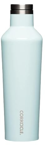 Corkcicle Classic Canteen - Borraccia termica in acciaio inox, riutilizzabile, triplo isolamento, mantiene le bevande fredde per 25 ore o calde per 12 ore, adatta per portabicchieri, colore blu