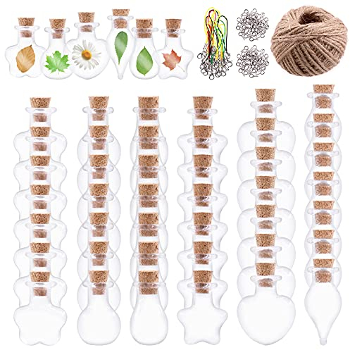 Keadic Small Glass Bottles with Cork Lids - Miniature Potion Bottles for DIY Crafts Decoration