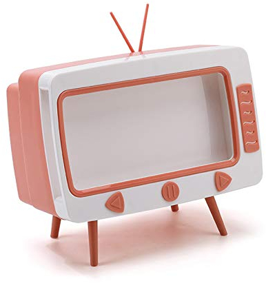 HLTER Kosmetiktuch-Box, Halter mit Handy-Halterung, TV-Handy-Ständer, Taschentuchbox, kreativer TV-Form, vielseitig verwendbar, für Wohnzimmer