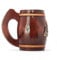 Chope à bière en bois sans couvercle – Fabriquée à la main en chêne véritable avec une capacité de 0,5 l – Superbe chope à bière médiévale en bois pour lui et tous les amateurs de bière, style viking
