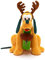 Disney Store Pluto – festliches kleines Plüschtier, 24 cm, Micky und Freunde, Kuschelfigur mit Rentierohren, heißer Schokoladenduft, geeignet für Kinder ab 0 Jahren