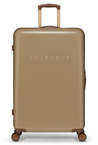 SUITSUIT Fab Seventies – Großer Reisekoffer – Check-in Koffer mit TSA-Schloss – 76 cm – 94L – Beige