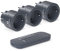 sonero ® Set mit 2300 Watt Funksteckdosen | 3 x Fernbedienungssteckdose | 1 x Fernbedienung | 1 x CR2032 Batterie, 3 V DC, anthrazit, Steckertyp - F