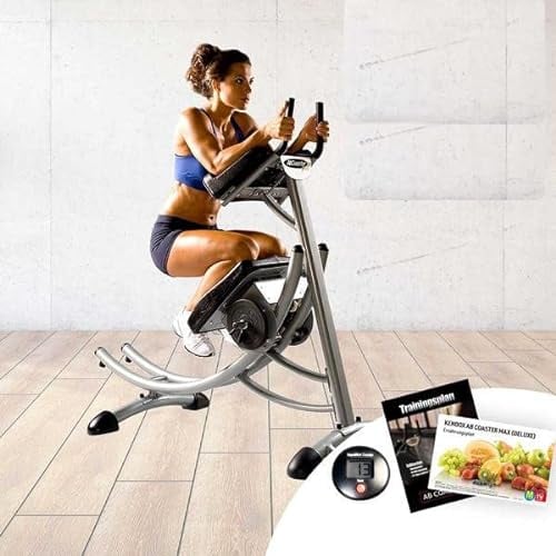 Kendox AbCoaster Max Deluxe - Bauchtrainer für zuhause - Muskelaufbau – trainiert Bauchmuskulatur – drehbare Sitzfläche - Bauchmuskeltrainer