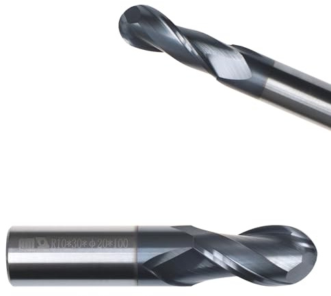 VHM Radiusfräser Kugelfräser - Ø4 / R=2 / Länge: 100mm