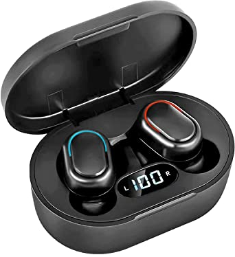 YUMMIN Drahtlose Ohrclip Knochen Leitung Kopfhörer Bluetooth Open Ear Earbuds Sport Drahtlose Ohrhörer mit Ohrhaken Bis zu 16 Stunden Spielzeit Ohrclip wasserdichte Außenohr Kopfhörer, Schwarz