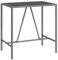 vidaXL Bartisch, Stehtisch mit Glasplatte, Bistrotisch Stahlrahmen, Tresentisch Partytisch Gartentisch, Grau 110x70x110cm Poly Rattan