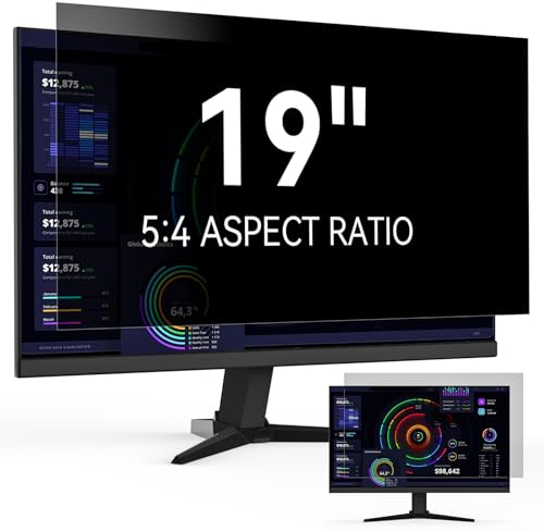 Pantalla de Privacidad Para Ordenador de 19 Pulgadas Relación de Aspecto 5:4, Screen Protection Filtro Antirreflejo de Luz Azul, Privacy de Film Extraíble Compatible con Lenovo/HP/Dell/Acer/Samsung