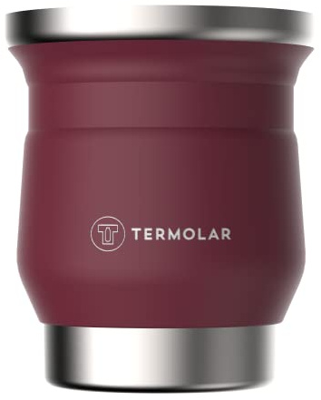 Termolar Cuia Térmica Tupi 250 ml Acero Inoxidable, Vaso para Mate y Tereré, Doble Pared con Aislamiento, Libre de BPA, Apta para Alimentos, Diseño Premium (Rosa)