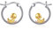 Enten-Ohrringe Sterling-Silber Enten-Creolen süße Tier-Enten-Schmuck Geschenke für Frauen und Mädchen