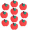 WEWAYSMILE 10pcs Silicone Round Beads Making Kit, Round Silicone Beads, for Jewelry Crafts Necklace Garland Bracelet (Apple)
