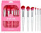 Spectrum Collections Brush Club Lot de 6 pinceaux de maquillage rose Spectrum pour teint, poudre, anti-cernes, fard à paupières, sourcils, kit de pinceaux de maquillage professionnels avec poils