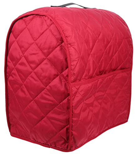 PRETYZOOM Housse Anti-poussière Pain Polyester Rembourrée Protection Résistante Aux Rayures Pour Appareils De Cuisine Couvre-pain Maison Couleur Rouge Foncé