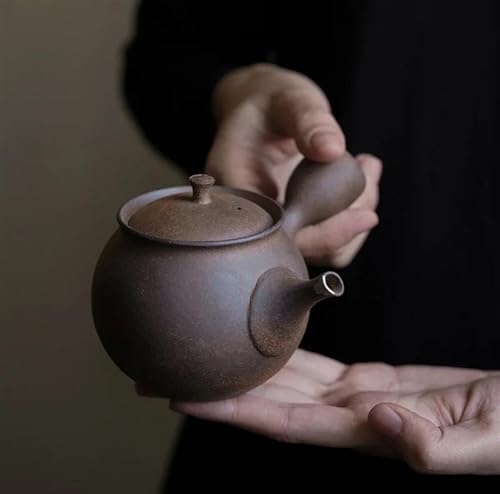 Juego de té de la tarde, tetera Kyusu de cerámica, tetera japonesa, vajilla para beber, juego de té de 180ml para adultos