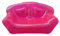 UHGFIMP transparentes aufblasbares Sofa, transparentes PVC-Luftsofa mit 2 Getränkehaltern, Aufblascouch for Strand, Büro, Outdoor, Reisen, Camping, Picknick, Schwimmbad,Pink