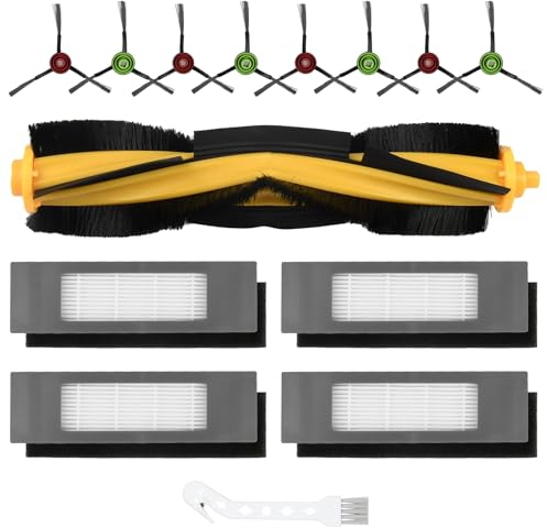 14 Stück Zubehör für Ecovacs Deebot N8 / N8+ / N8 Pro / N8 Pro+ / T9 / T9+ / N10+, OZMO 950/920 / T8 / T8+ / T8 AIVI / T8 AIVI+ / T8 MAX, 1 Hauptbürste 4 Filter 8 Seitenbürsten 1 Reinigungsbürste