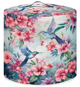 CREAMIC Hummingbird Print Dust Cover with Pocket for Instant Pot, Rice Cooker and Air Fryer, Round Pressure Cover Dust-Proof Stain Resistant Electric Appliance Cover Easy to Clean